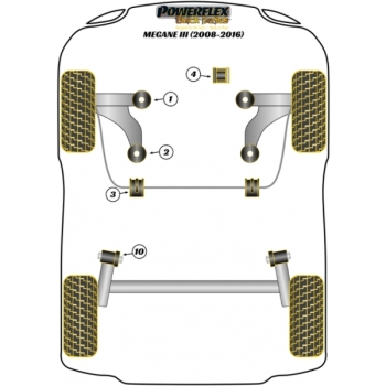 Powerflex BlackSeries Buchsen Stabilisator vorne für Renault Megane 3 RS 20mm